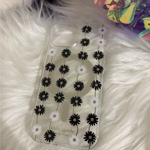 Kate Spade Black and White Floral Phone Case